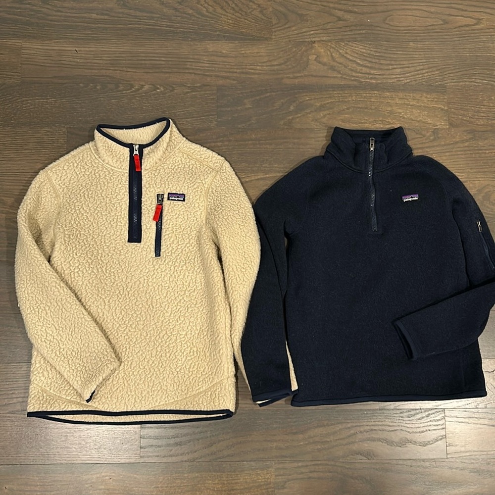 2x Patagonia Kids Large fleece. Sherpa never worn.